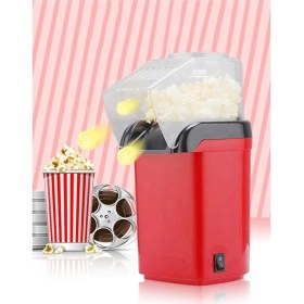 Resim Kırmızı Renkli Mısır Patlatma Makinesi ile Evde Leziz Patlamış Mısır Keyfi 