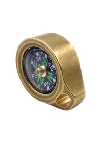 Resim Fochsia 1 Adet Edc Mini Pusula Outdoor Lover Vintage Bronz Renkli Su Geçirmez Dayanıklı Metal Kılıflı Pil Gerektirmeyen Anahtarlık Aksesuarı 
