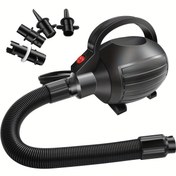 Resim 1x Yüksek Verimli 600W Elektrikli Hava Pompası Şişme Ürünler İçin - Çok Yönlü & Taşınabilir, 4 Nozullu, Hava Yatakları, Havuz Oyuncakları, Jimnastik Matları & Salıncaklar İçin İdeal - Dayanıklı ABS, Manuel İşletim, Siyah 