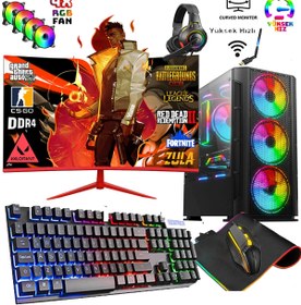 Resim DMC N181x Windows 11 Ryzen 5 5500,16GB,500GB HDD,256GB SSD,4GB RX550,24"oyuncu Masaüstü Bilgisayar 