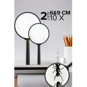 Resim Bx 10X Büyüteç 6 ve 9 cm 2 Li Set 