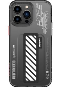 Resim İphone 14 Pro Uyumlu Kılıf Skinarma Şeffaf Desenli Kaze Kapak 