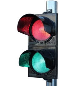 Resim 200 mm Power Ledli Kırmızı Yeşil İkili Sinyal Verici, Trafik Lambası-572 - 12 VDC 