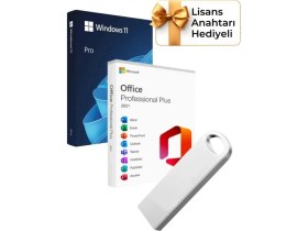 Resim Microsoft Windows 11 + Office 2021 Professional Plus Kurulum Dosyalı USB Bellek 16GB (Lisans Anahtarı Hediyeli) 