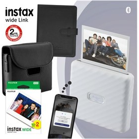 Resim Instax Wide Link Akıllı Telefon Yazıcısı-Çanta-Albüm-20'li Film Seti Beyaz 