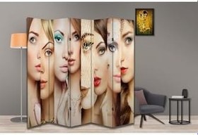 Resim Kadın Temalı Özel Tasarım Paravan Room Divider PRV1039, 180 x 180 