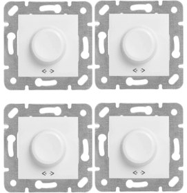 Resim VİKO Viko Karre Rotatif Dimmer R 40-600W Beyaz (Çerçeve Dahil) 90967047 (4 Adet) 