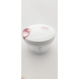 Resim Seçilir Beyaz Renk Çekmeli Paslanmaz 3 Çelik Bıçaklı El Rondosu 0,5 Lt Kapasite Model 4 