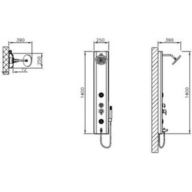 Resim VitrA A45812 Move MDS Masajlı Duş Sistemi Antrasit 