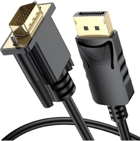 Resim MAXGO 3001 Display Port To Vga Kablo Display Vga Dp To Vga 1.8m Displayport Erkek Vga Erkek Kablo 