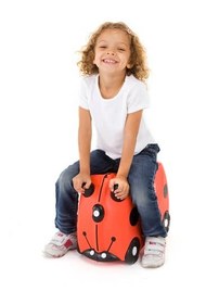 Resim Trunki Çocuk Bavulu - Uğurböceği Harley 