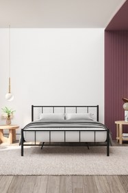 Resim FANO Mira Metal Karyola Siyah Çift Kişilik Ferforje Yatak 140x190, 140x200, 150x200, 160x200 