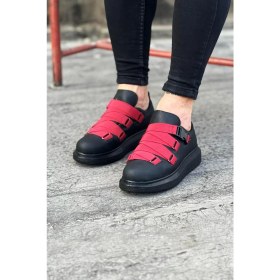 Resim aradimtaradim Wagoon WG033 Kömür Kırmızı Erkek Yüksek Taban Ayakkabı 