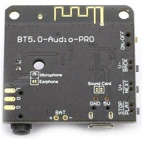 Resim BT5.0 PRO Bluetooth Ses Alıcı Kartı Bluetooth 5.0 MP3 Modülü PRO (Mikrofonlu) 