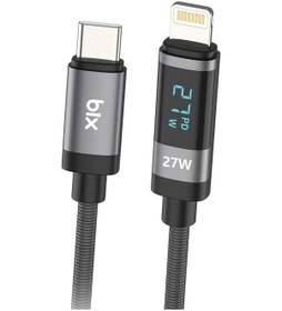 Resim Bix BX06CL Type-C To Lightning 27 W Led Ekranlı Şarj Data Kablosu 