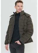 Resim Ac&Co / Altınyıldız Classics Erkek Standart Fit Normal Kesim Kapüşonlu Desenli Mont - Haki 