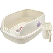 Resim Dijital Ev Yarı Kapalı Kedi Kumu Kutusu, Ekstra Büyük Ekmek Kedi Tuvaleti, Kedi Boyutu Kedi Kumu Kutusu, Kedi Kumu Kutusu Için Uygundur 9comtu 