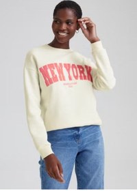Resim 2525 Baskılı Kadın Krem Sweatshirt -250 Krem 