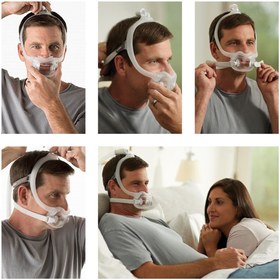 Resim Philips Respironics Dreamwear Full Face Cpap Maskesi Large + Yedek Kafa Silikonu 