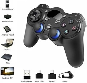 Resim 2.4Ghz Android Telefon Kablosuz Oyun Kolu Gamepad PC TV Box PS3 Android Telefon, Tablet, Android TV Box, PS3, PC ve Laptop Uyumlu 