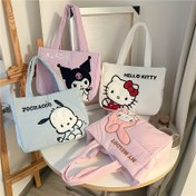 Resim Merhaba Kitty ve for kuromi için sevimli, dayanıklı polyester, tatlı tarz, sabit askı ve tokalı kapanış, günlük kullanım, hediye, tatil için Wo 'S Handbag 