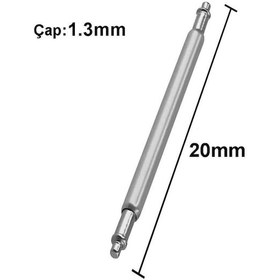 Resim Koodmax 100 Adet Paslanmaz Çelik Yaylı Kol Saati Kordon Pimi Susta - 1.3mm 20mm 