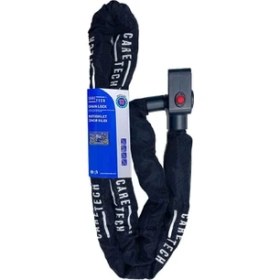 Resim CARETECH CT-774 Zincir Kilidi Alarmlı Motosiklet/Bisiklet 10mm Çelik Kılıflı 1.8mt ART 4 Yıldız Sertifikası 
