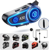 Resim qasul Motosiklet Kask Kulaklık Intercom Işıklı Interkom 2800 Mah Batarya 