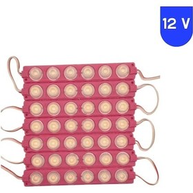 Resim 12 Volt 6 Watt 6 Lensli Pembe 3030 Smd Led Modül Ip65 10 Adet Modül 