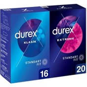 Resim Durex Klasik Prezervatif 16'lı + Extreme Prezervatif 20'li 