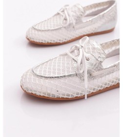 Resim Dgn B0048 Kadin Oxford Ayakkabi Gümüş 