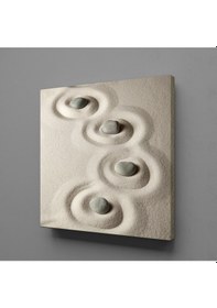 Resim Gri Spa Taşlar Temalı Kanvas Tablo 30x30cm 