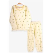 Resim Breeze Kız Bebek Pijama Takımı Muz Desenli Sarı (9 Ay-2 Yaş) Breeze