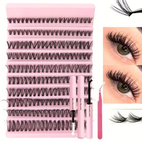 Resim Lash Extension Kit Lüks 30D 40D 80D Sahte Mink Kirpikler Ultra-İnce 0.07mm Kütleler, Zarif C ve Dramatik D Kıvır Karışıkları (8-16mm), Doğal Glamour Görünümler, Başlangıç Seviyesi İçin 3D Rus Hacim Bireysel Kirpikler 