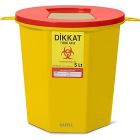 Resim Tıbbi Atık Kovası 5 Litre 10 Adet - Tıbbi Atık Kutusu 