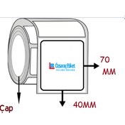 Resim 70x40 Kuşe Barkod Etiketi 500 Sarım 