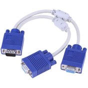 Resim Alfais 4567 Vga Y Kablo Çoklayıcı Switch Splitter Kablosu Çoklu Monitör Tv 