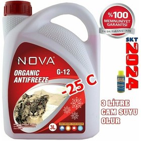 Resim Nova -25 Derece Kırmızı Antifriz 3 Litre Cam Sabunu 