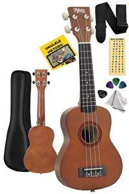 Resim Midex UKX-233M Askı Çanta Metod Pena Kahverengi Concert Ukulele 
