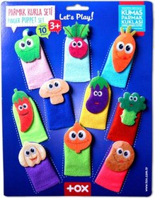 Resim Tox Sebzeler 10 Parça Parmak Kukla Eğitici Oyuncak T104 