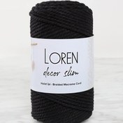 Resim Loren Decor Slim 3 Büküm Makrome İpi Siyah - L006 