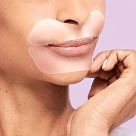 Resim 2 adet Hipoalerjenik Yeniden Kullanılabilir Silikon Dudak Yaması - Hassas Açık Bej için Şeffaf Yüz Kaldırma Etiketleri, Dudak Kontürleme ve Cilt Bakımı, Makyaj, Hassas Açık Bej Güvenli 