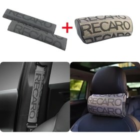 Resim Besthome1 3pcs Gradient Orange Jdm Rec Racing Bride Kafa Yastığı Ve Emniyet Kemeri Koruma Seti 
