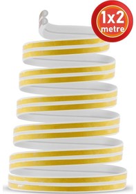 Resim 1x2=2 Mt Telvesse Kapı Pencere Su Soğuk Geçirmez İzolasyon Bandı Yalıtım Fitili (Beyaz) 