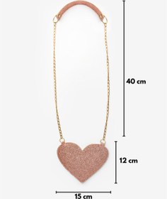 Resim Rose Kalp Şekilli Kız Çocuk Çanta - Rose / Tek Ebat 
