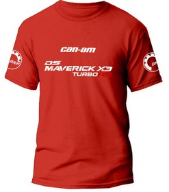 Resim Brp Can-Am Maverick X3 DS Turbo RR T-shirt - Red / White 