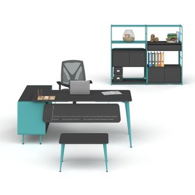 Resim Pierro Ofis Peru Personel Ofis Takımı - Turkuaz - Füme 