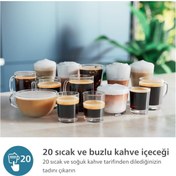 Resim Philips Premium Serisi Tam Otomatik Espresso Makinesi Krom, Şık Tasarım, 20 Sıcak Soğuk Kahve 