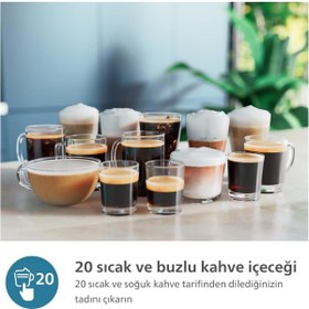 Resim Philips Premium Serisi Tam Otomatik Espresso Makinesi Krom, Şık Tasarım, 20 Sıcak Soğuk Kahve 