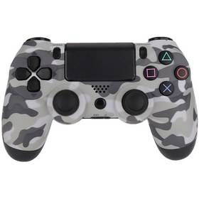Resim Tenfowee Ps4 Kablosuz Oyun Kumandası - Led Aydınlatmalı, Şarj Edilebilir, Paylaşım Butonlu, 3.5mm Kulaklık Girişli Kamuflaj Gri 